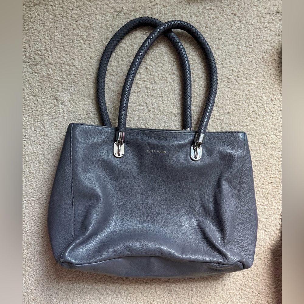 Cole Haan Charcoal Leather Tote